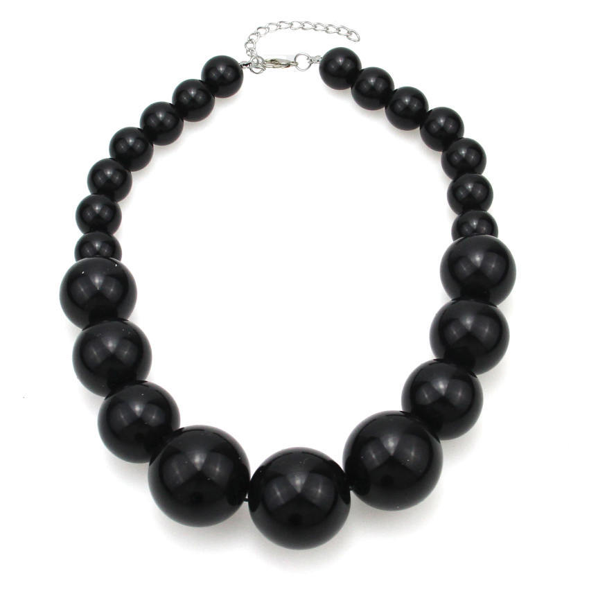 Fashion Big Imitation Pearl Short Temperament Elegant All-match Beaded Necklace Women