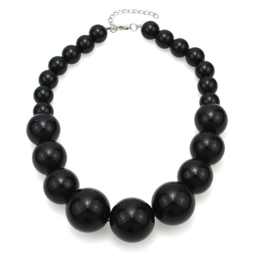Fashion Big Imitation Pearl Short Temperament Elegant All-match Beaded Necklace Women