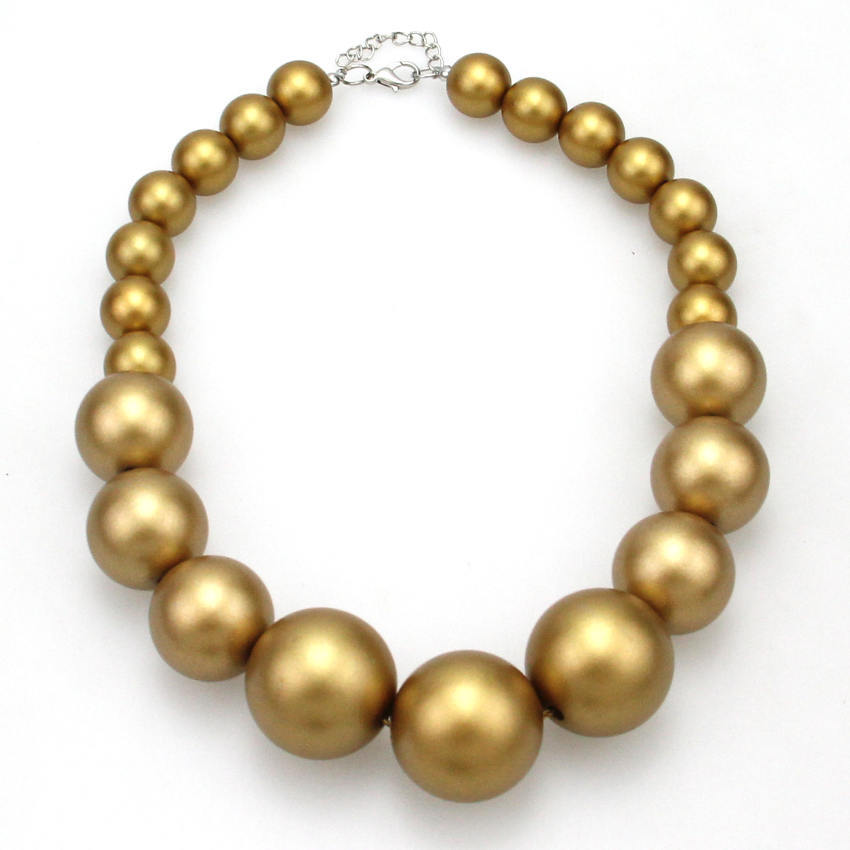 Fashion Big Imitation Pearl Short Temperament Elegant All-match Beaded Necklace Women
